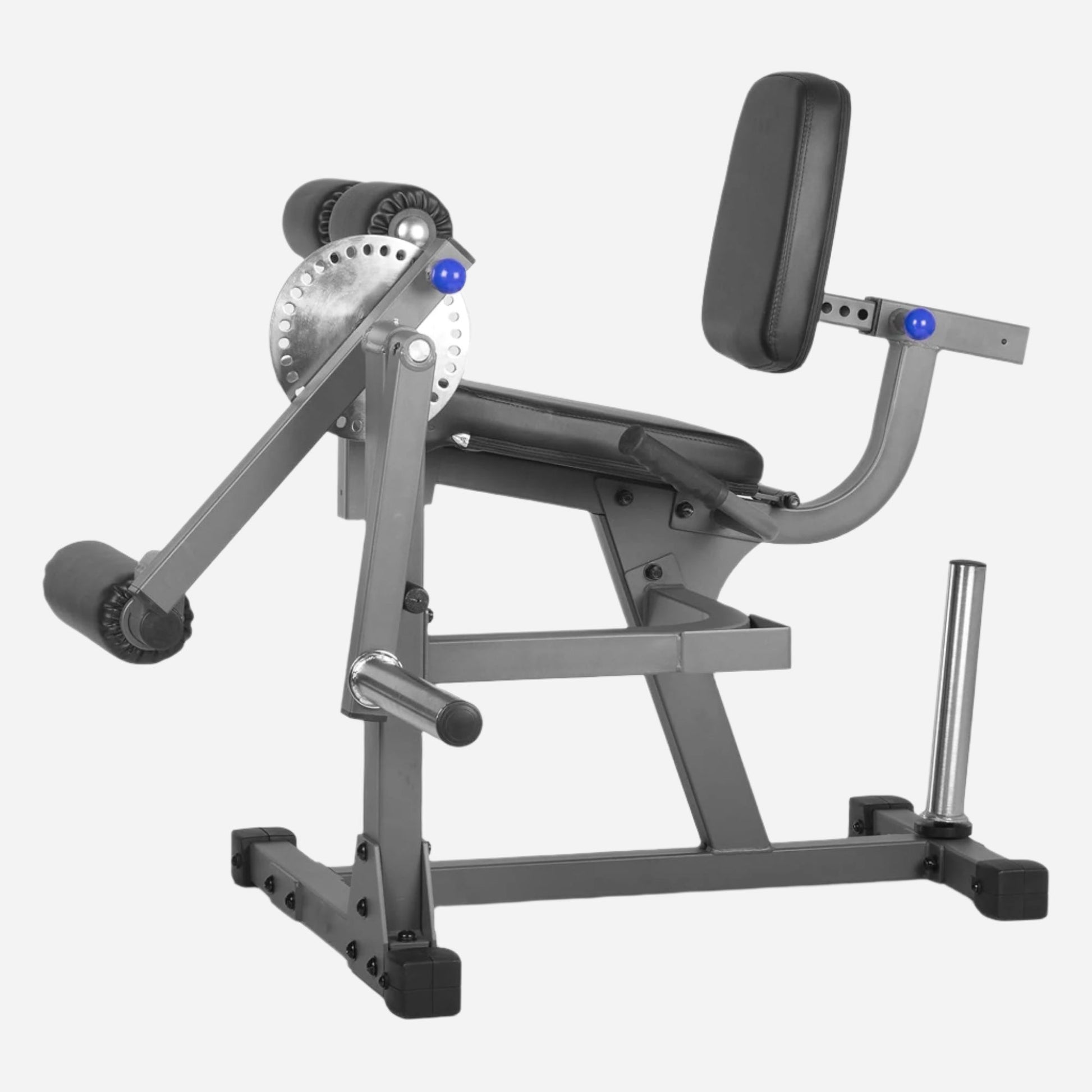 Plate‑Loaded Leg Extension & Curl Machine, Steel Frame with Adjustable Seat & Backrest, Padded Rollers, Heavy‑Duty Home Gym Quad‑Hamstring Isolator
