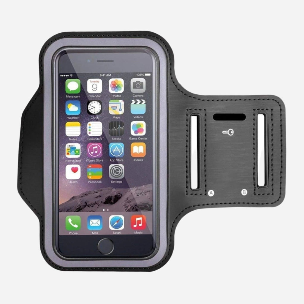 Waterproof Sports Armband Phone Holder – Reflective Running Band with Elastic Fit for Devices Up to 7.0”