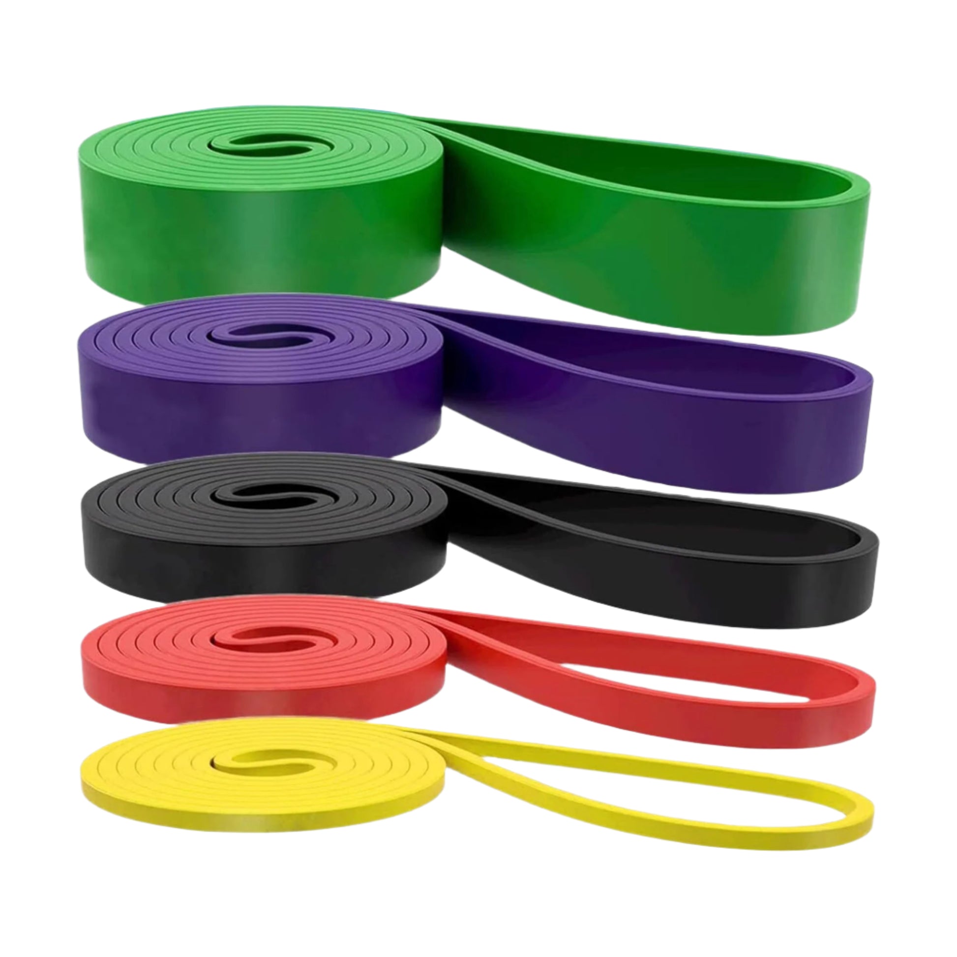 Exercise Resistance Bands – 5-Level Latex Set for Stretching, Pull-Up Support, Powerlifting & Total Body Fitness at Home