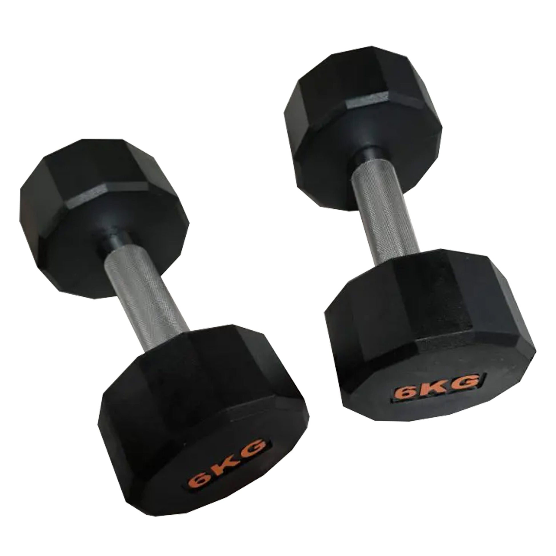 Hex Dumbbells with Rubber Coating, Anti-Roll Design, Knurled Grip for Strength Training – Space-Saving Free Weights for Home Gym and Studio Use