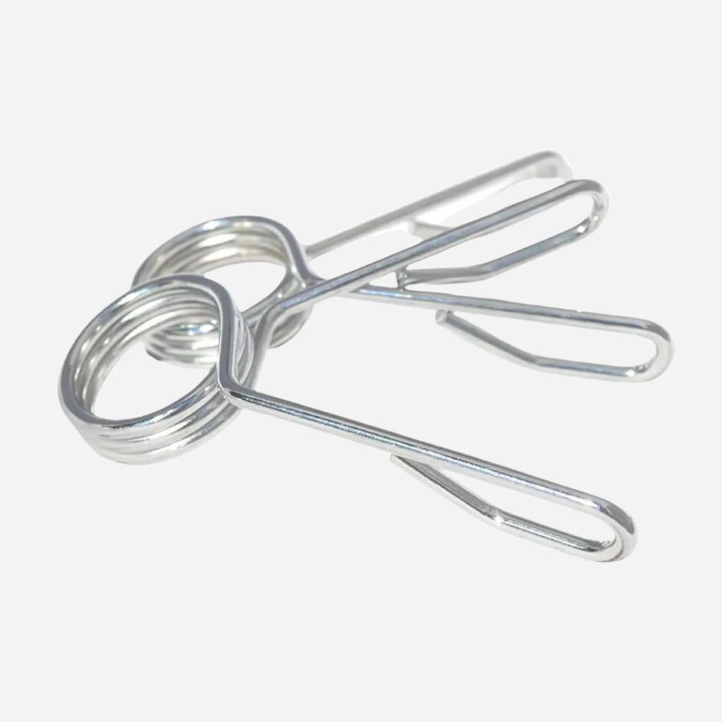 Chrome Olympic Spring Collars 2" – Heavy-Duty 50 mm Bar Clips with Quick-Release Grip – Secure Fit for Home Gym Weightlifting