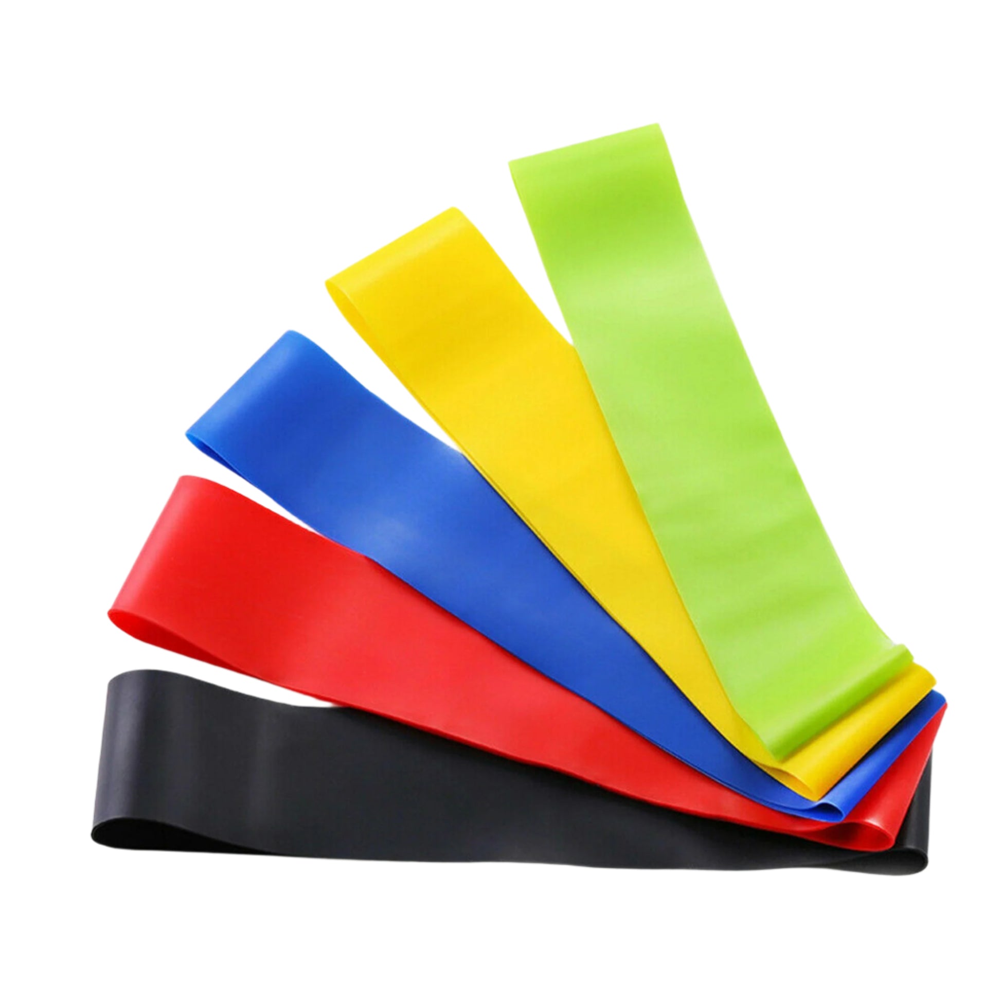 Light Resistance Loop Bands – 5‑Pack Latex Exercise Bands for Strength Training, Pilates, Yoga & Home Workouts – Compact, Color‑Coded & Non‑Roll
