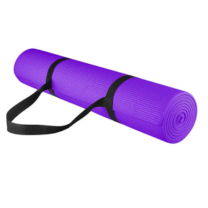 15mm Extra Thick Non-Slip Yoga Mat – Eco-Friendly NBR Foam with Carry Strap for Pilates, HIIT, Stretching & Home Gym Workouts