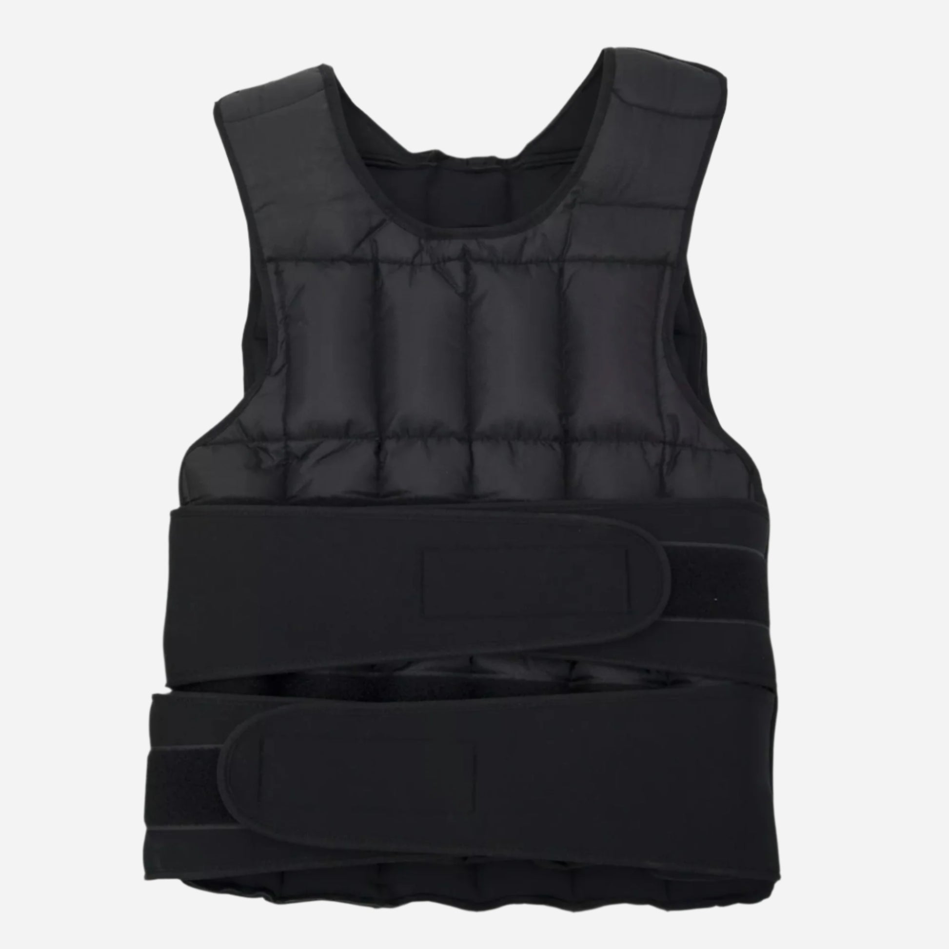 Tactical Black Weight Vest 10–20 kg – Breathable & Adjustable for Cardio, Strength Training & HIIT – Compact Gear for Home Workout Spaces