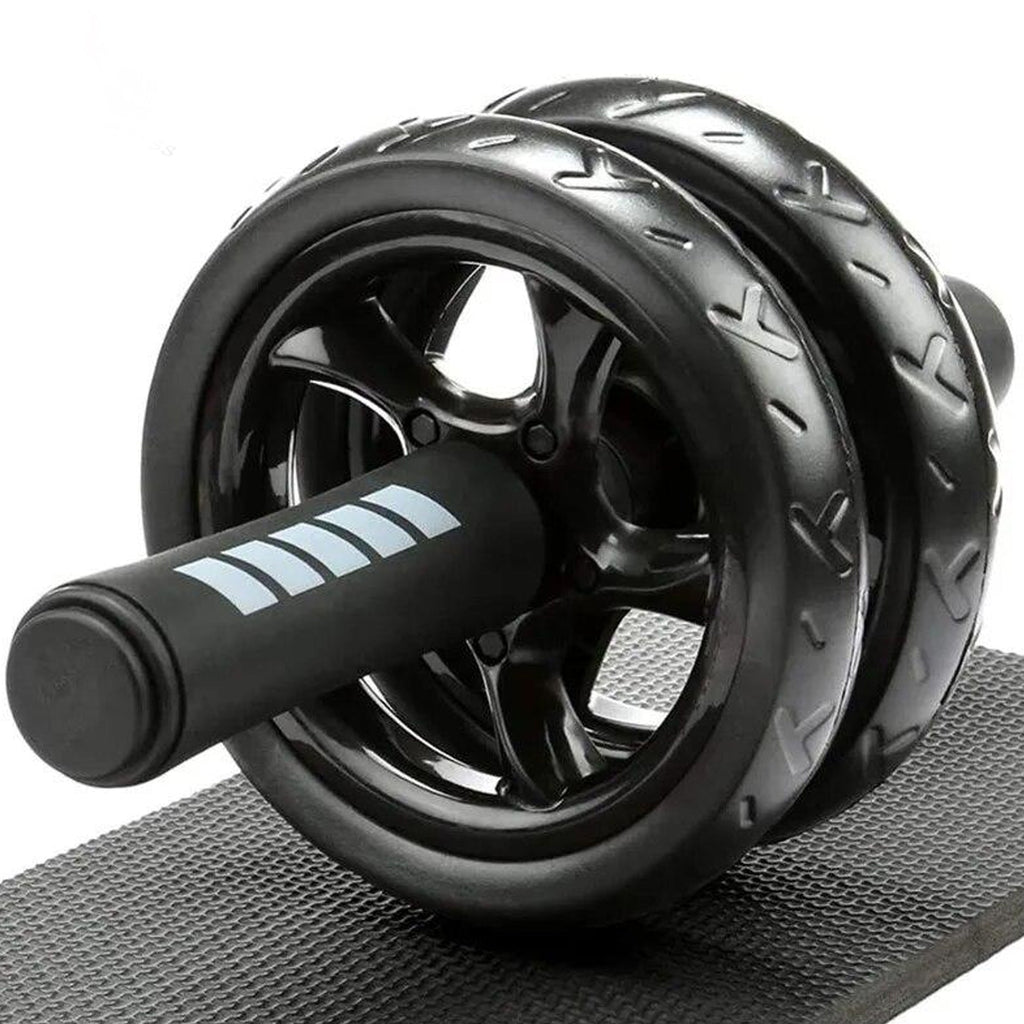 Double‑Wheel Ab Roller & Extra‑Thick Knee Pad – Ergonomic Core Strength Training Wheel, Non‑Slip Grip for Home Gym