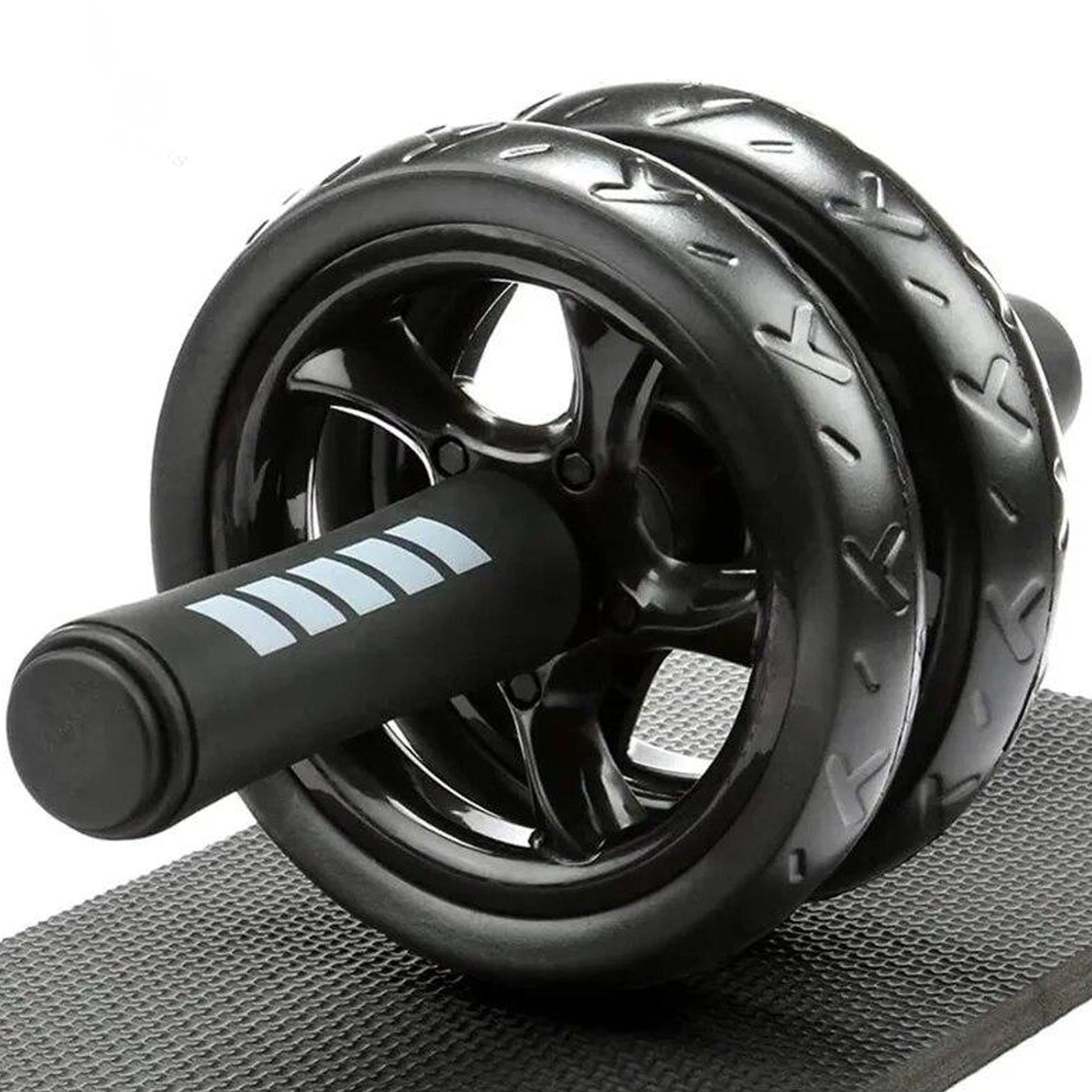 Double‑Wheel Ab Roller & Extra‑Thick Knee Pad – Ergonomic Core Strength Training Wheel, Non‑Slip Grip for Home Gym