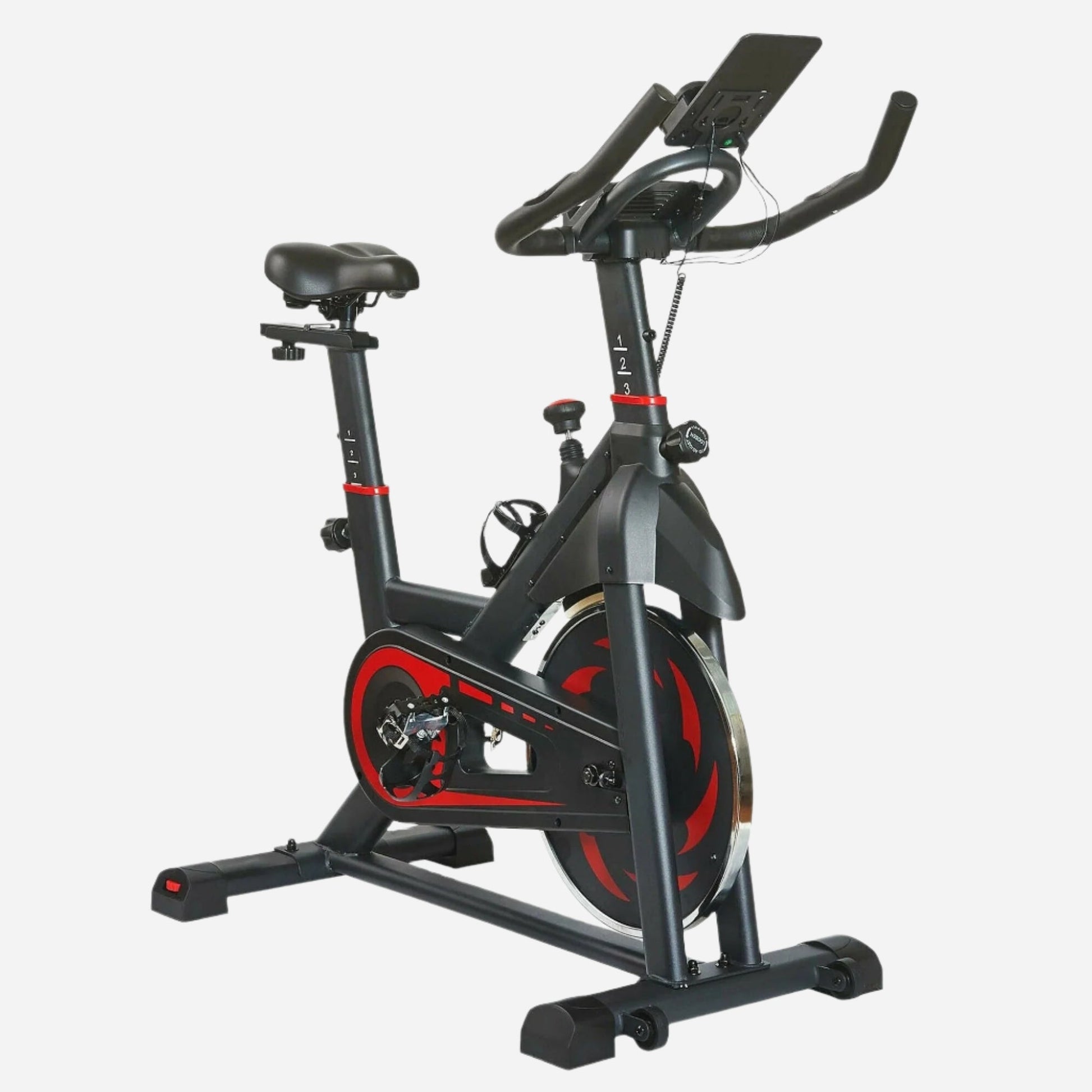 Quiet Magnetic Resistance Spin Bike – Belt‑Drive Exercise Bike with LCD, Tablet Holder, Adjustable Seat for Home Fitness
