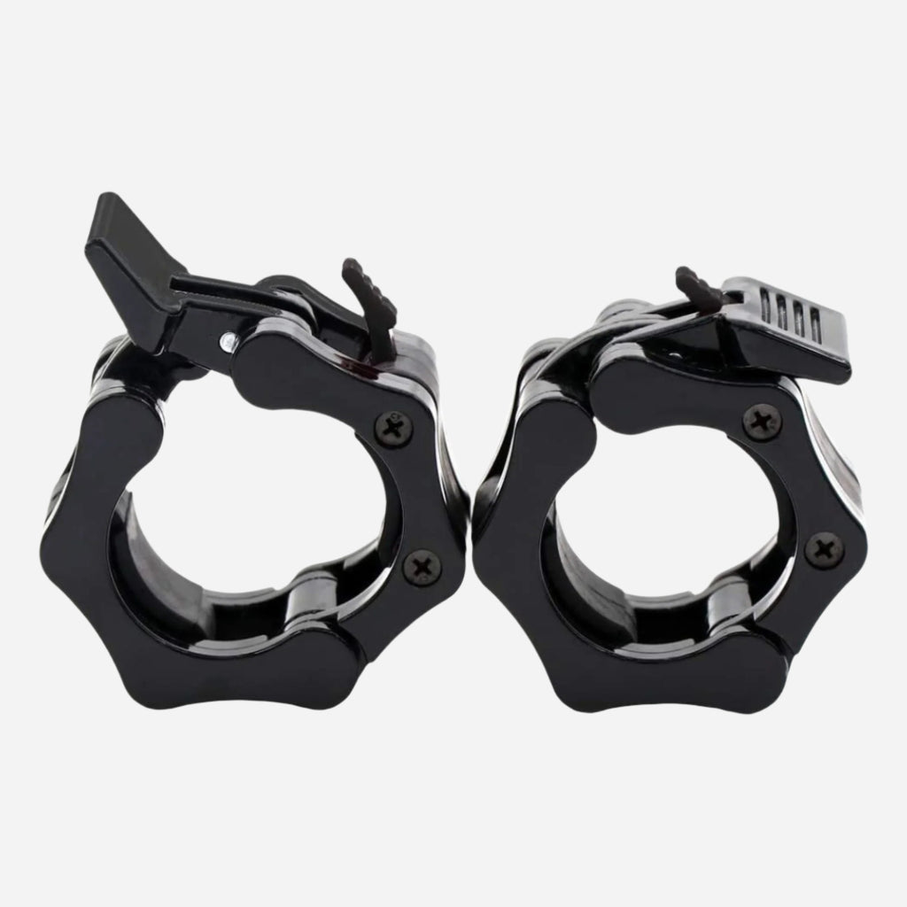 Quick-Lock Barbell Collars – 2" Olympic Weight Clips, Heavy-Duty ABS, Anti-Slip Rubber, Fast Lever Clamp for CrossFit & Home Gym Strength Training
