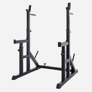 Elevate Home Workouts with a Heavy-Duty Barbell Stand | Adjustable Rack for Squats, Bench Press, Dips & More | Built-In Spotters for Strength Training Support