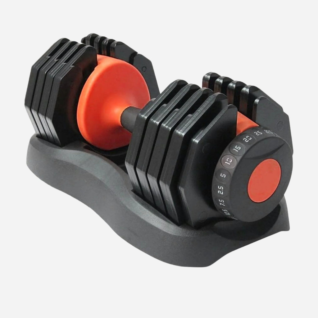 Premium Adjustable Dumbbells 25kg Pair – 10-in-1 Dial System, Anti-Slip Grip, Safety Lock | Ideal for Compact Home Strength Training