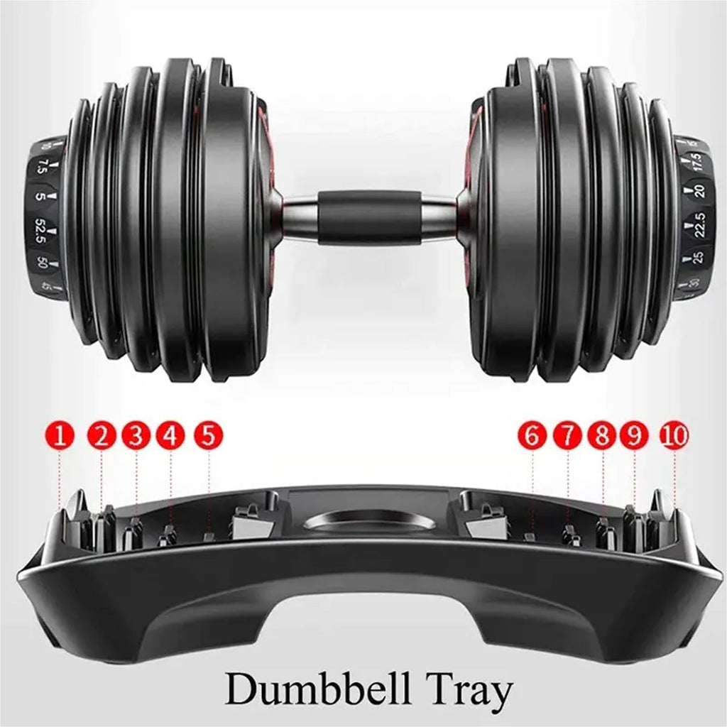 Total Body Transformer 24kg | 15-in-1 Adjustable Dumbbell with Quick Dial | Home Gym Space Saver | Compact Weight Set with Optional Bench & Stand | Unisex Fitness