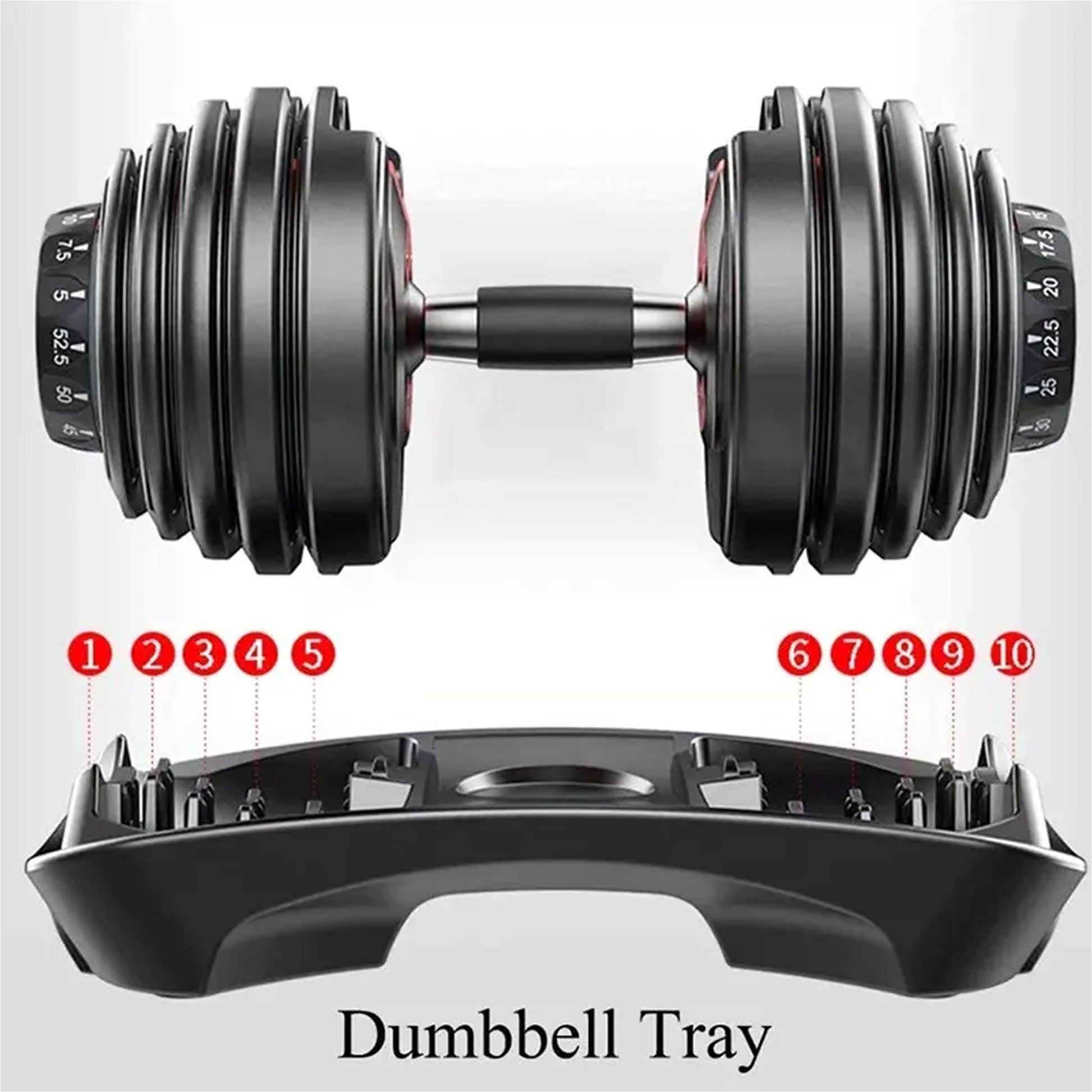 Total Body Transformer 24kg | 15-in-1 Adjustable Dumbbell with Quick Dial | Home Gym Space Saver | Compact Weight Set with Optional Bench & Stand | Unisex Fitness