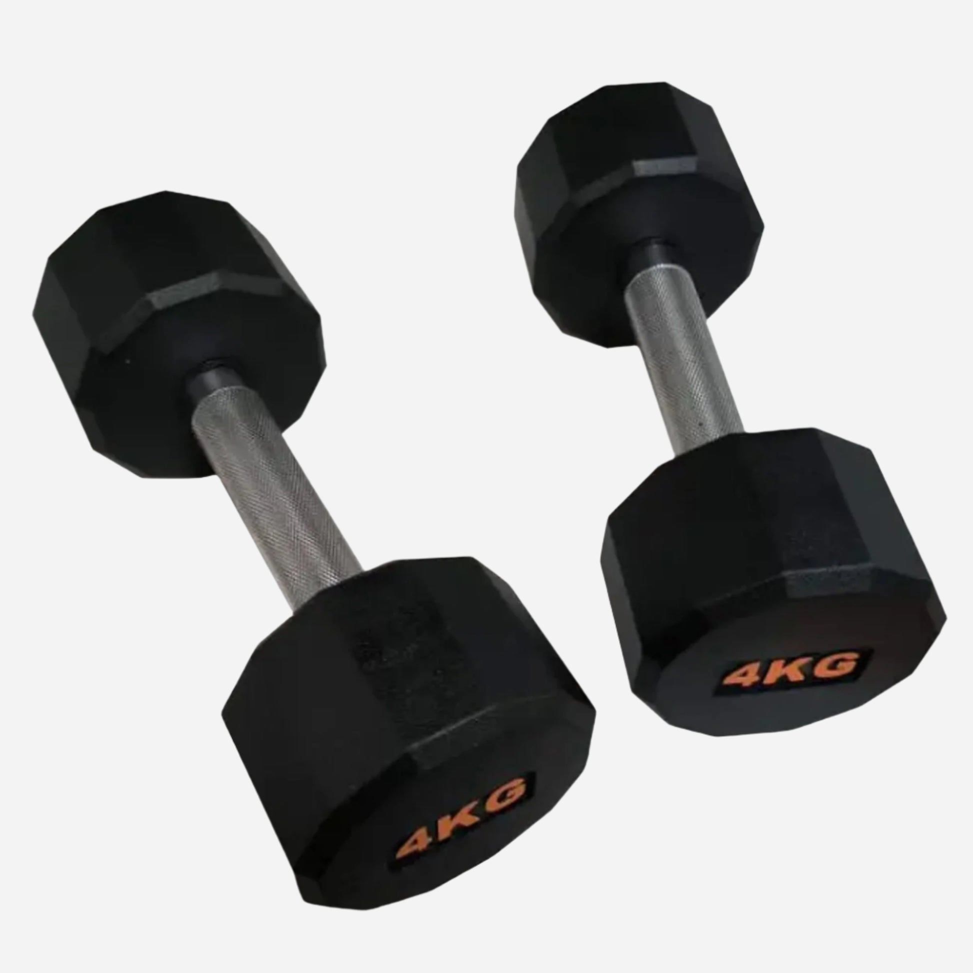 Hex Dumbbells with Rubber Coating, Anti-Roll Design, Knurled Grip for Strength Training – Space-Saving Free Weights for Home Gym and Studio Use