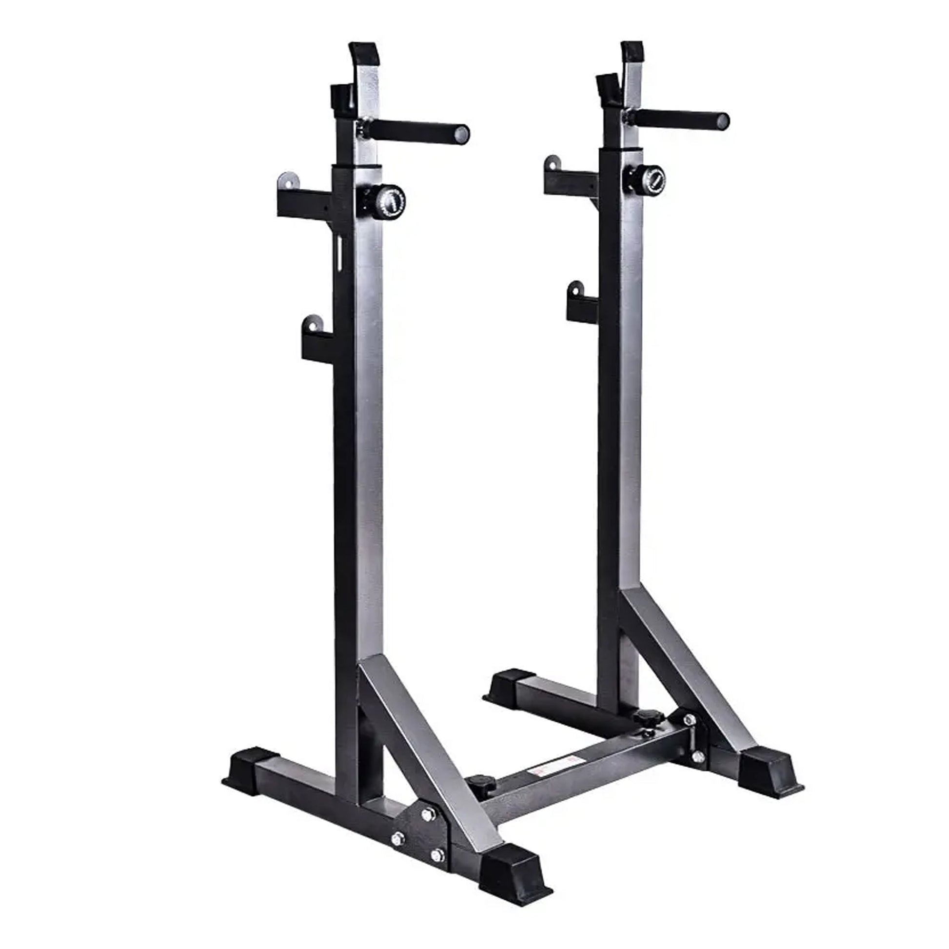 Heavy‑Duty Adjustable Half Squat Rack with Dip Station & Spotters, Reinforced Steel, 200 kg Capacity – Perfect for Home Gym Strength Training & Compact Spaces