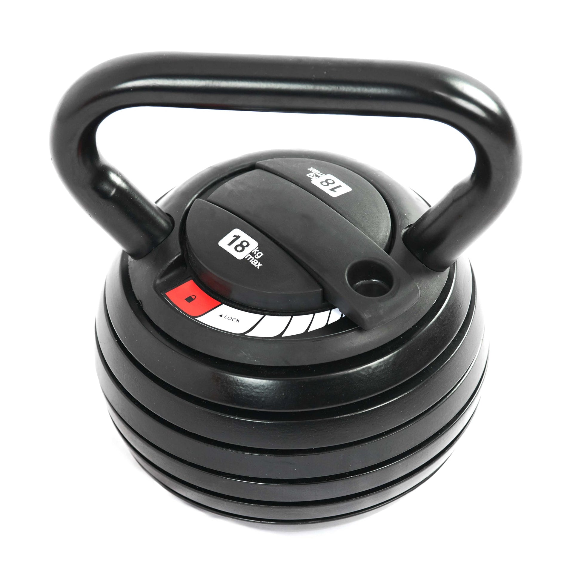 Adjustable Kettlebell 18 Kg | Heavy-Duty Cast Iron with Quick-Lock | Full-Body Strength & Endurance Training | Compact Home Gym Fitness Equipment
