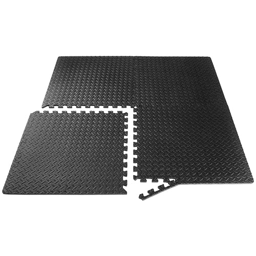 10 mm EVA Puzzle Interlocking Foam Tiles – Durable Non‑Slip Gym Flooring Mat, Black Modular Home Fitness Surface