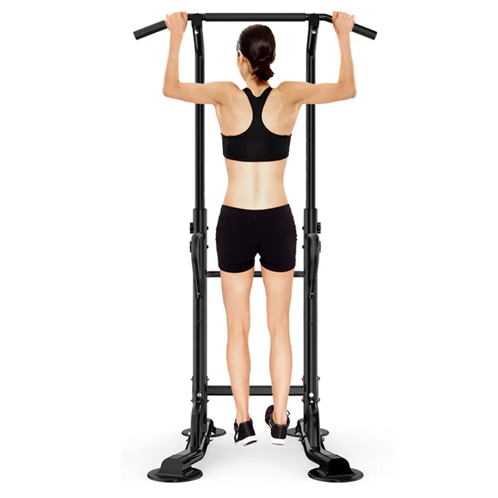 Compact Pull-Up & Dip Tower – Durable Steel Build, Adjustable Height, Cushioned Rests for Upper Body Training at Home