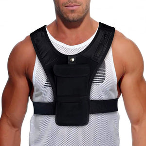 Adjustable Lightweight Running Hydration Vest – Reflective Hi‑Vis Design with Phone Holder – Breathable & Compact for Home Fitness & Outdoor Running