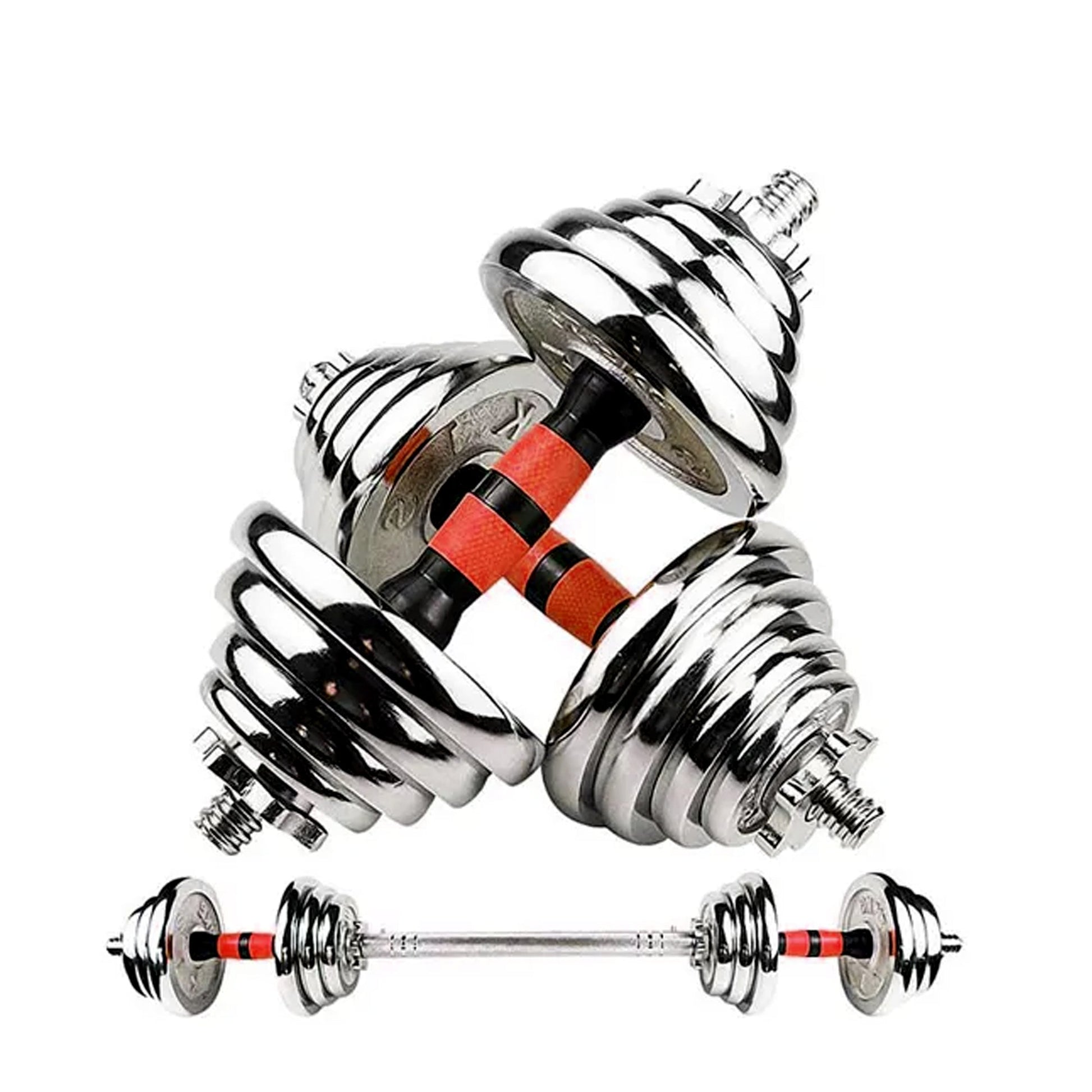 Build Strength Anywhere with 20kg Adjustable Dumbbell & Barbell Set | Dual-Use Cast Iron Weights for Home Gym | Compact Steel Design for Total Body Workouts