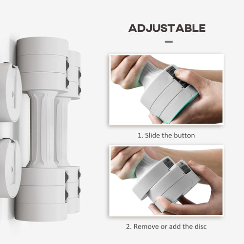 3-in-1 Adjustable Dumbbell Set – Steel Construction with Quick-Lock Design, 2×2.5kg to 2×10kg – Compact Strength Training for Home Gym Use