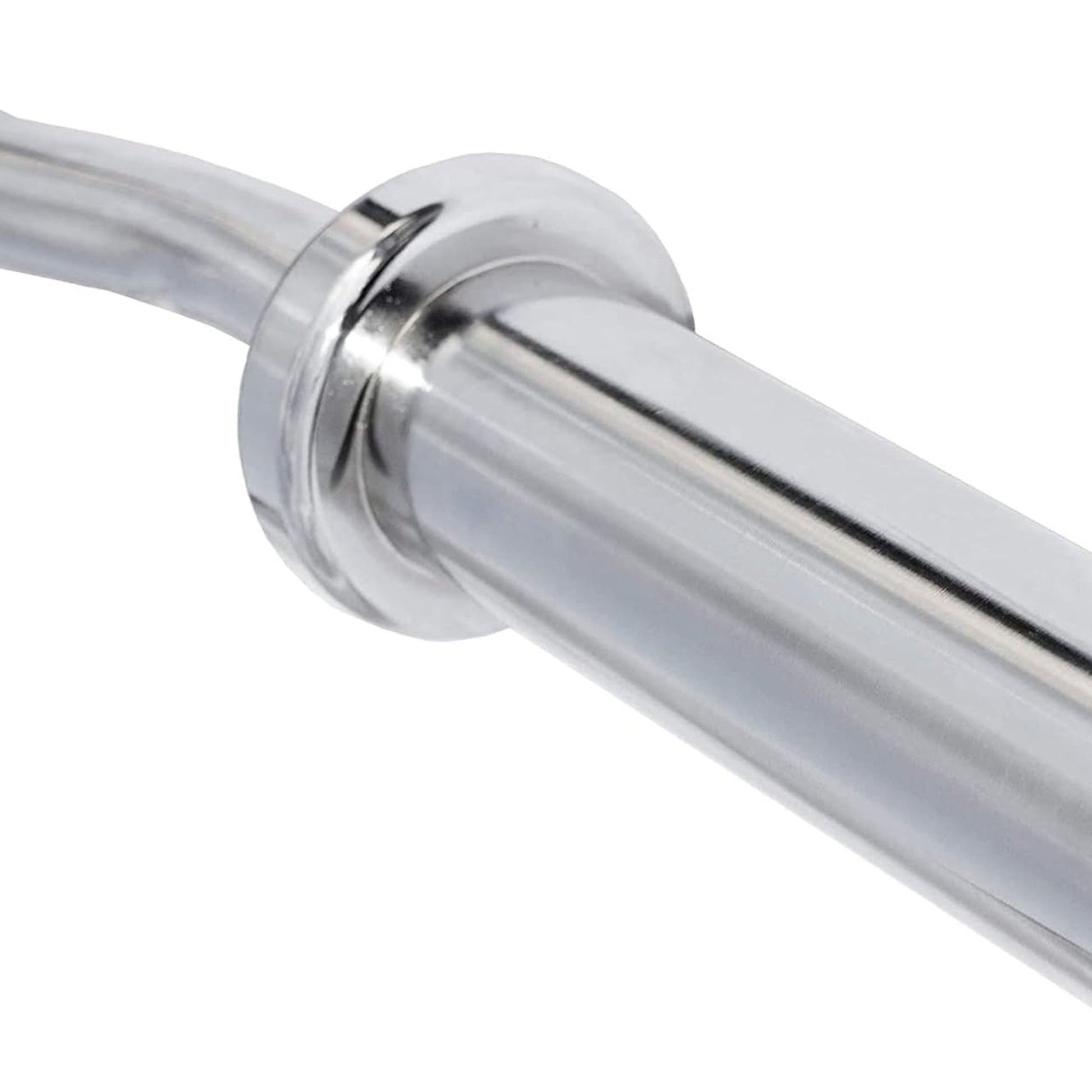 47″ Olympic EZ Curl Bar – Chrome-Finished Barbell with Spring Collars for Arm, Back & Strength Training – Fits 2″ Plates – Home Gym Essential