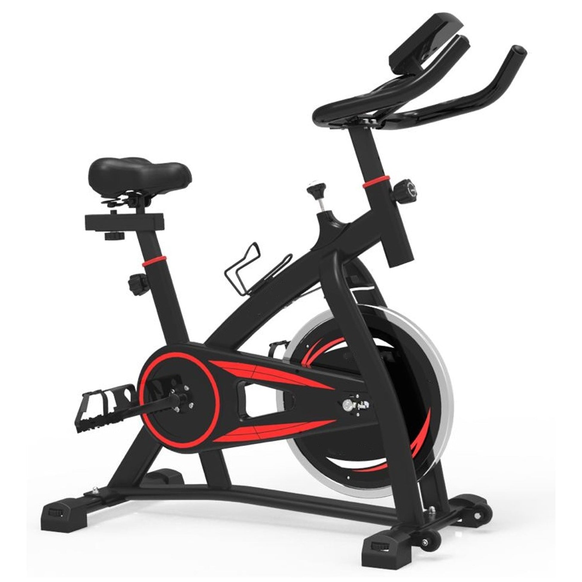 Quiet Magnetic Resistance Spin Bike – Belt‑Drive Exercise Bike with LCD, Tablet Holder, Adjustable Seat for Home Fitness