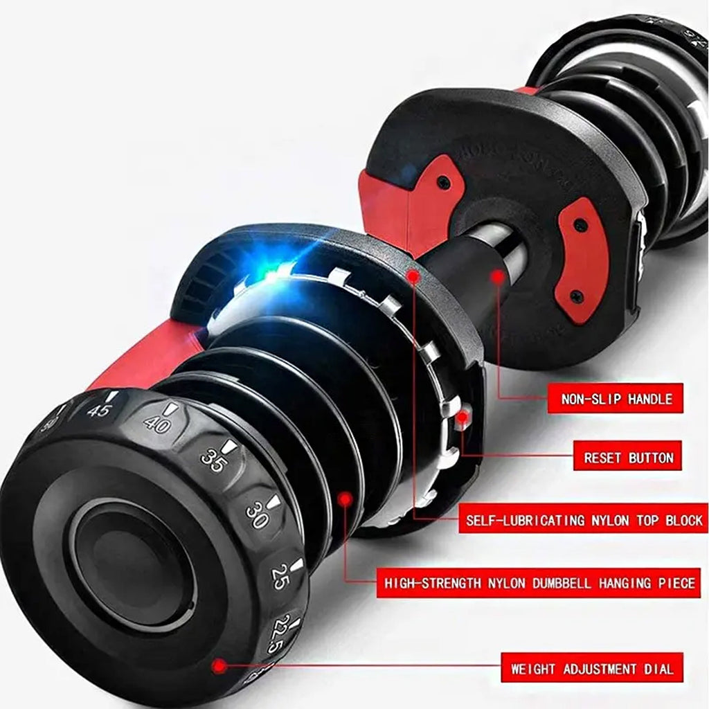 Total Body Transformer 24kg | 15-in-1 Adjustable Dumbbell with Quick Dial | Home Gym Space Saver | Compact Weight Set with Optional Bench & Stand | Unisex Fitness