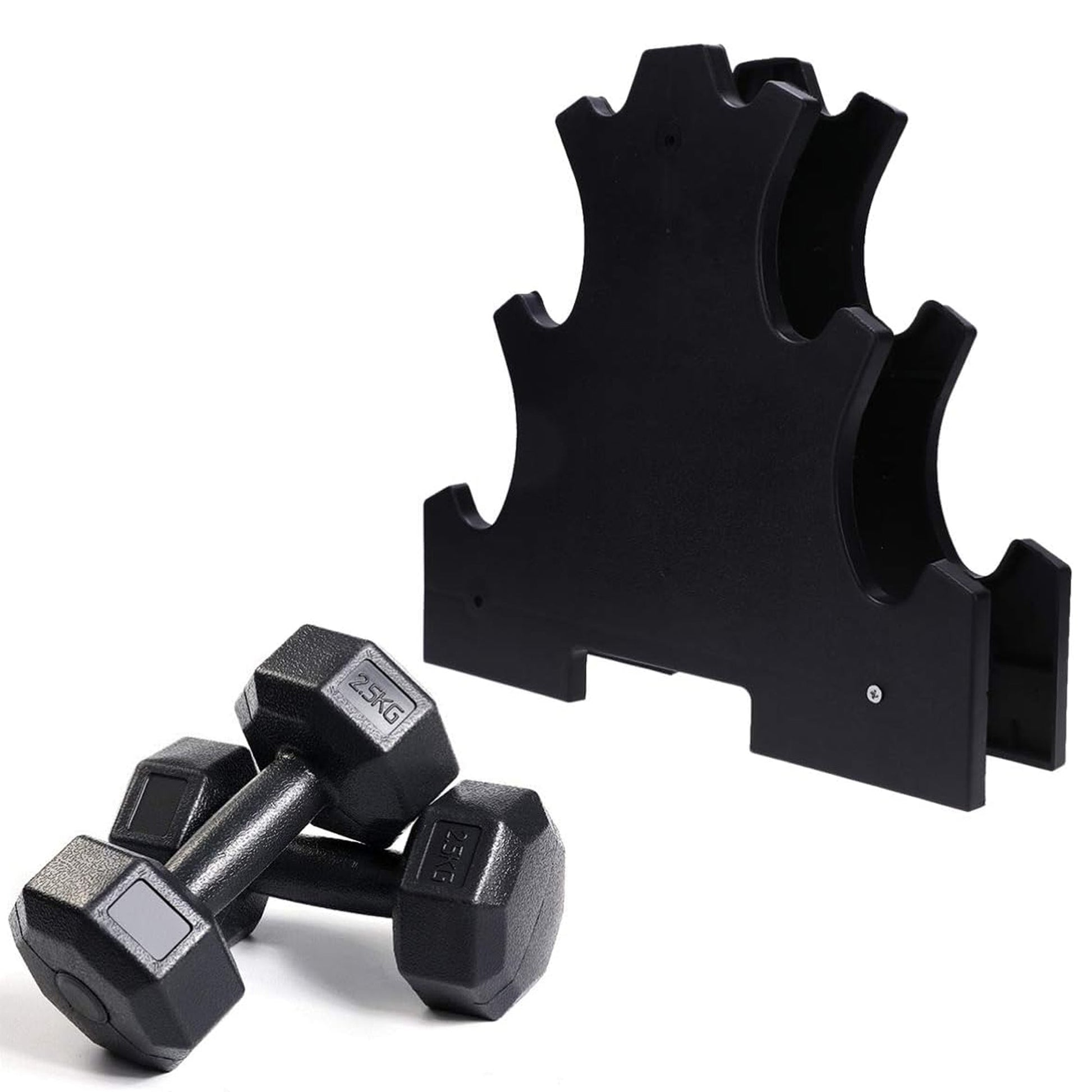 Space Saving Weight Rack – 3, 5 Tier Neoprene Dumbbell Tree Stand, Compact Storage Stand for Home Gym Setups