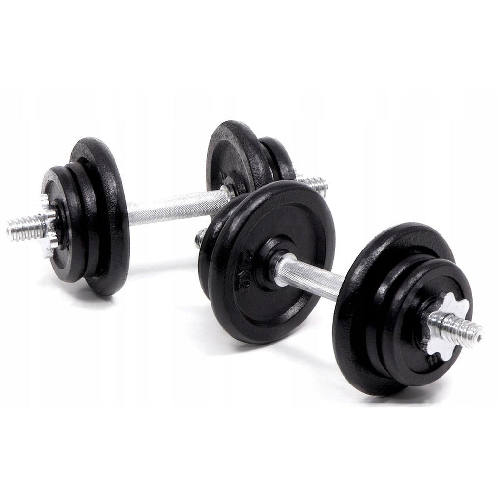Cast Iron Adjustable Dumbbell & Barbell Set – 65 kg Weight Kit with Knurled Grip for Home Gym, Strength Training, Space‑Saving Fitness