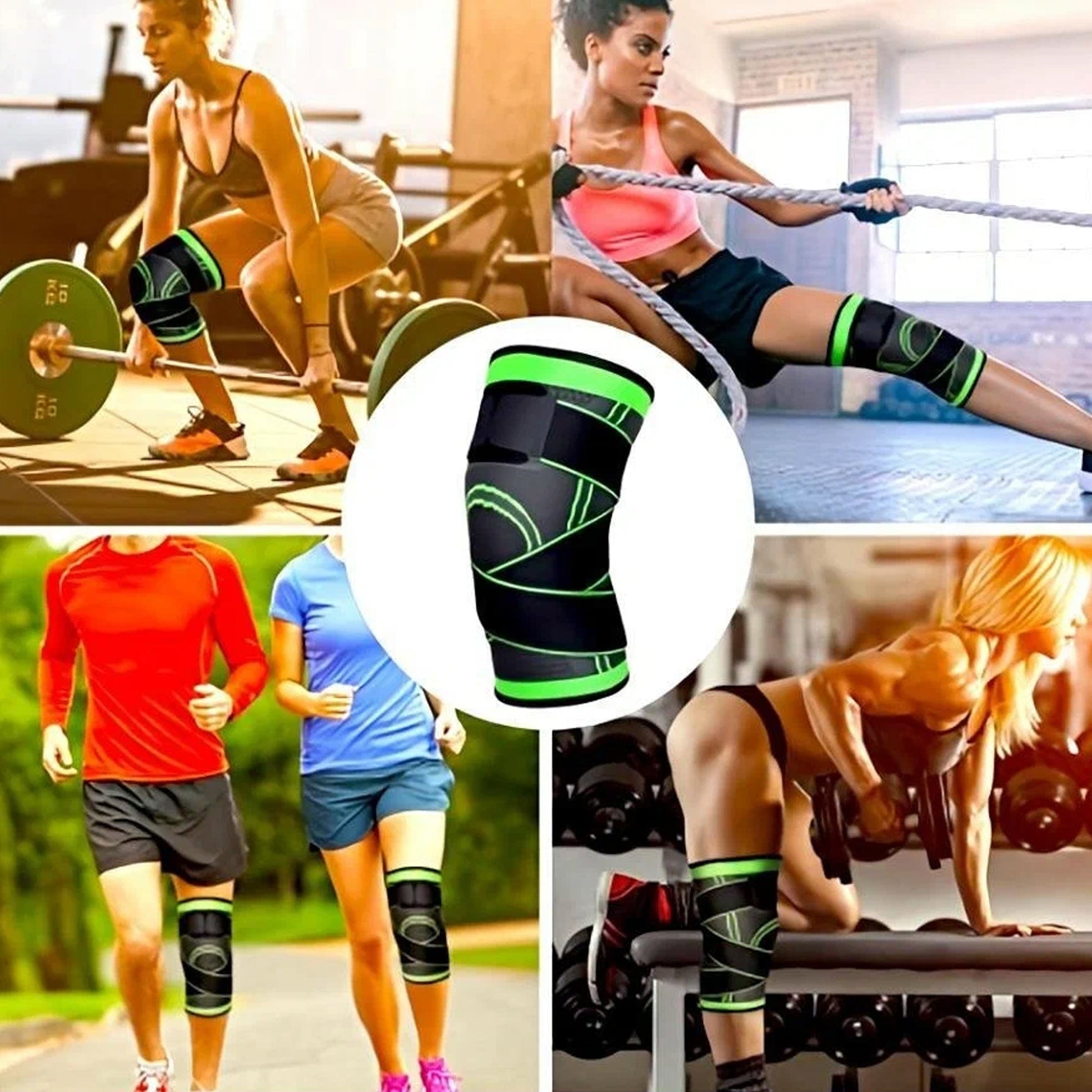 Knee Brace with Adjustable Strap, Neoprene Compression Support for ACL, Meniscus & Joint Pain Relief, Ideal for Running, Sports & Daily Home Fitness