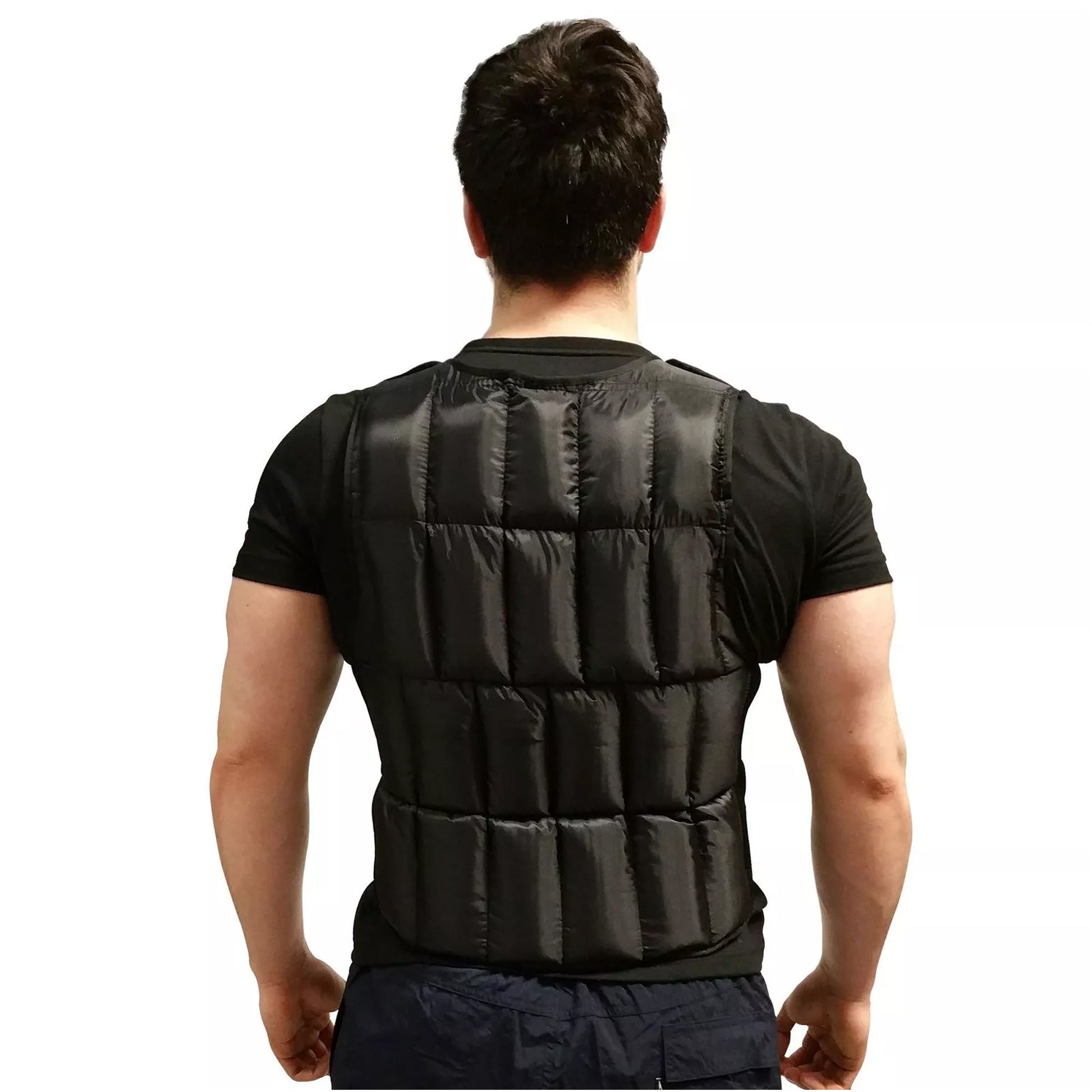 Tactical Black Weight Vest 10–20 kg – Breathable & Adjustable for Cardio, Strength Training & HIIT – Compact Gear for Home Workout Spaces