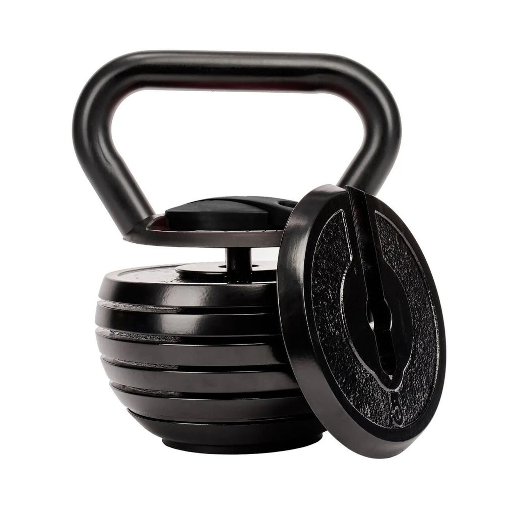 Adjustable Kettlebell 18 Kg | Heavy-Duty Cast Iron with Quick-Lock | Full-Body Strength & Endurance Training | Compact Home Gym Fitness Equipment