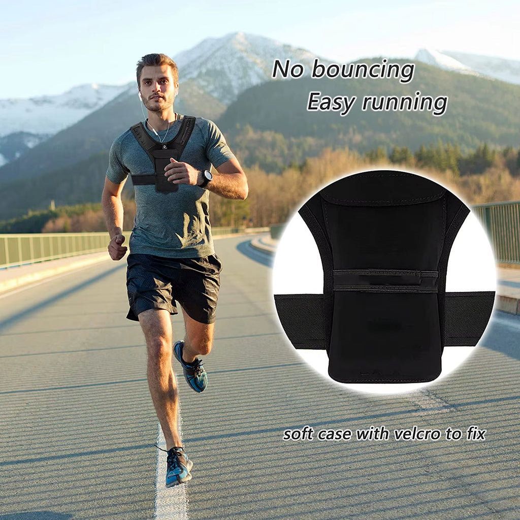 Adjustable Lightweight Running Hydration Vest – Reflective Hi‑Vis Design with Phone Holder – Breathable & Compact for Home Fitness & Outdoor Running