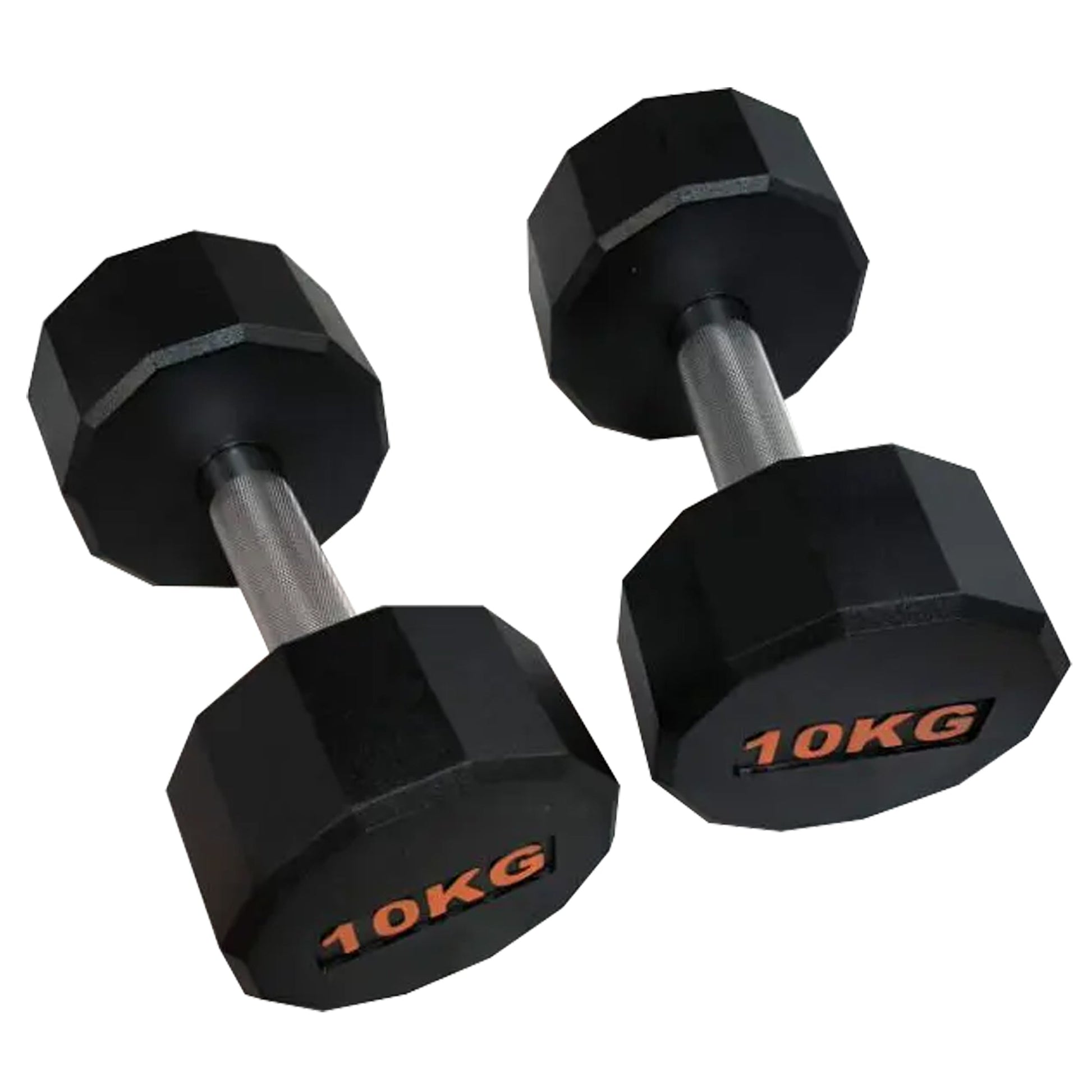 Hex Dumbbells with Rubber Coating, Anti-Roll Design, Knurled Grip for Strength Training – Space-Saving Free Weights for Home Gym and Studio Use