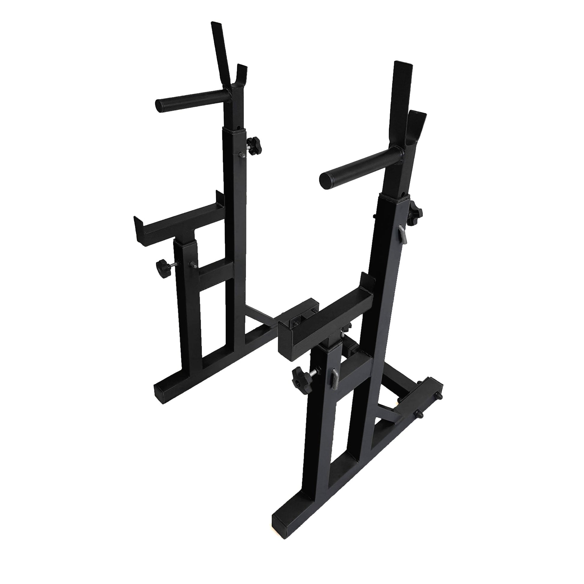 Elevate Home Workouts with a Heavy-Duty Barbell Stand | Adjustable Rack for Squats, Bench Press, Dips & More | Built-In Spotters for Strength Training Support