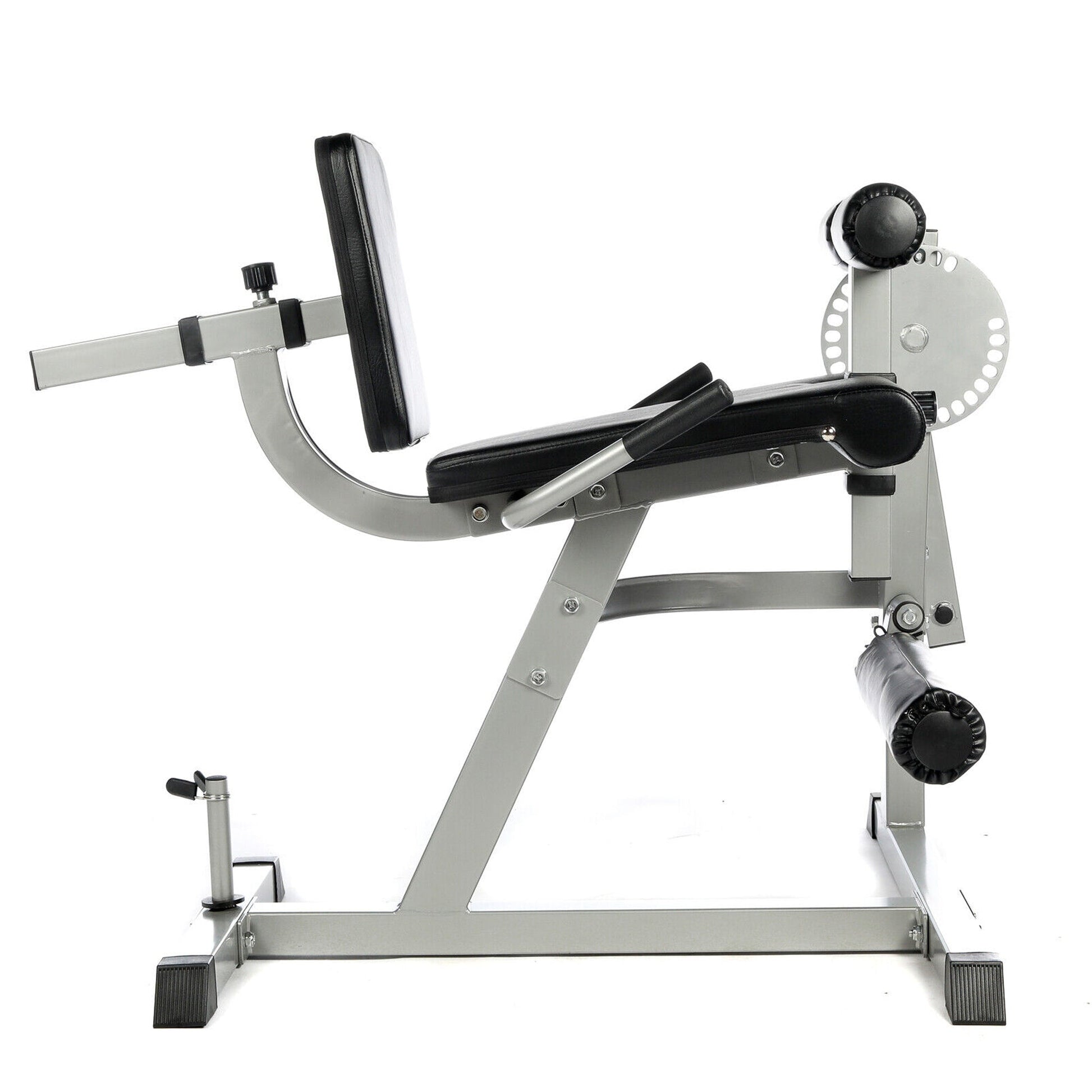 Plate‑Loaded Leg Extension & Curl Machine, Steel Frame with Adjustable Seat & Backrest, Padded Rollers, Heavy‑Duty Home Gym Quad‑Hamstring Isolator