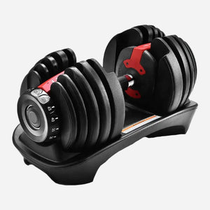 Total Body Transformer 24kg | 15-in-1 Adjustable Dumbbell with Quick Dial | Home Gym Space Saver | Compact Weight Set with Optional Bench & Stand | Unisex Fitness