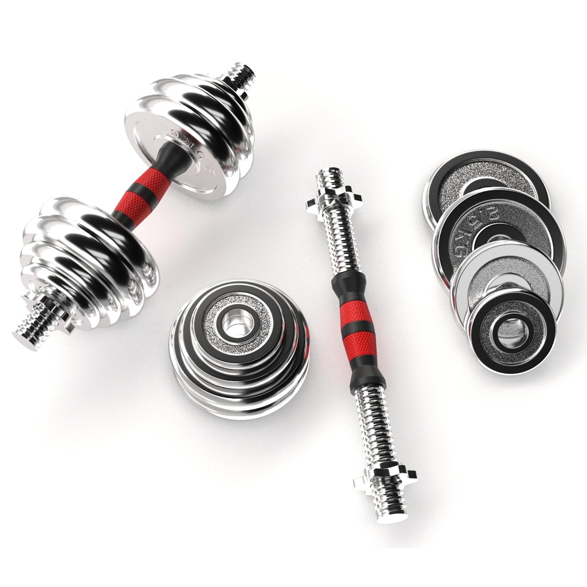 Build Strength Anywhere with 20kg Adjustable Dumbbell & Barbell Set | Dual-Use Cast Iron Weights for Home Gym | Compact Steel Design for Total Body Workouts