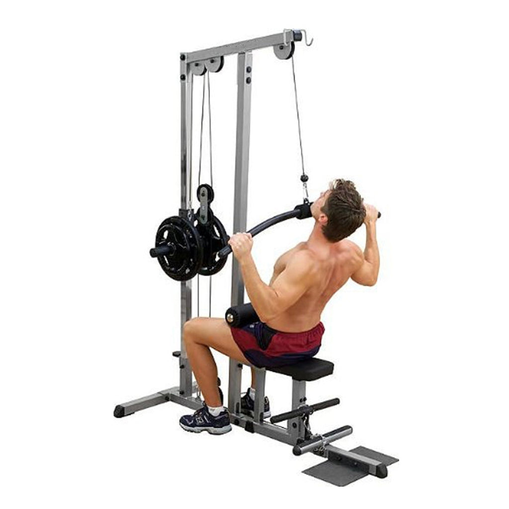 Elevate Strength Training with Lat Pulldown & Pulley Machine - Heavy Steel Build, Adjustable Seat - Versatile Cable System for Home Gym Fitness