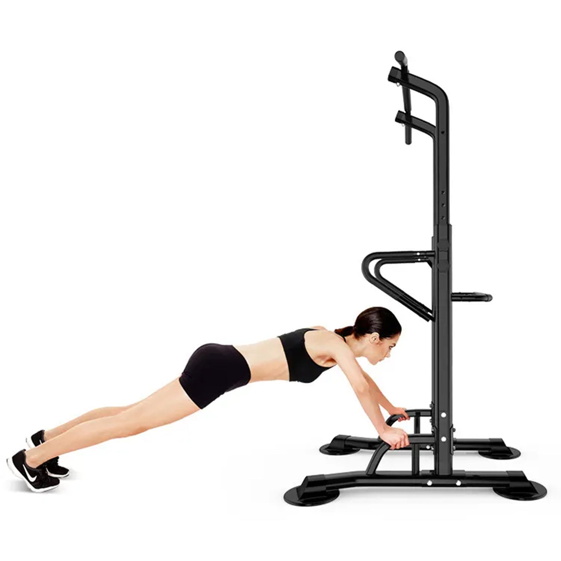 Compact Pull-Up & Dip Tower – Durable Steel Build, Adjustable Height, Cushioned Rests for Upper Body Training at Home