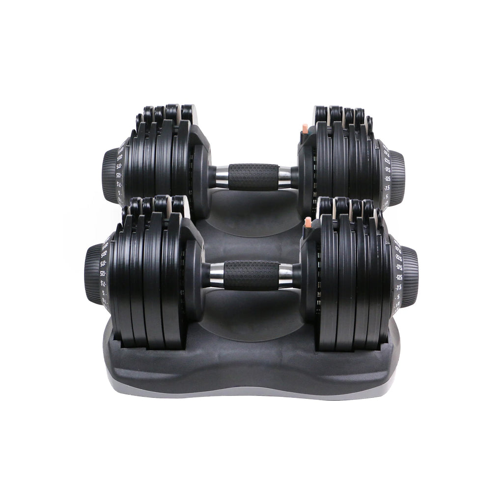 12-in-1 Adjustable Dumbbells Pair 32.5 kg – Compact Dial-Select Weights with Rubber Grip for Full-Body Home Workouts