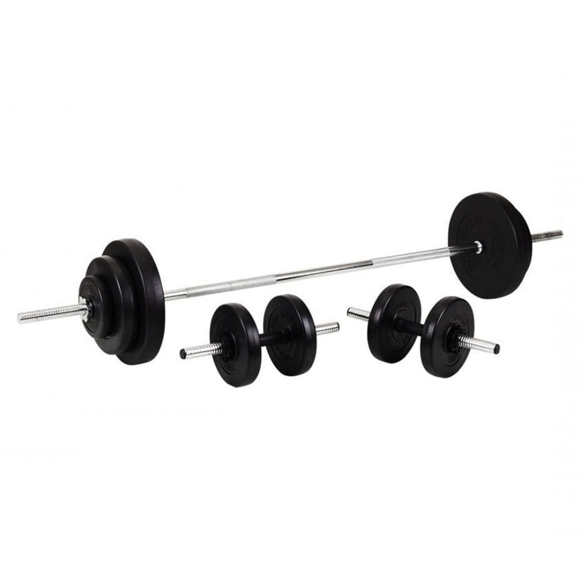 Cast Iron Adjustable Dumbbell & Barbell Set – 65 kg Weight Kit with Knurled Grip for Home Gym, Strength Training, Space‑Saving Fitness