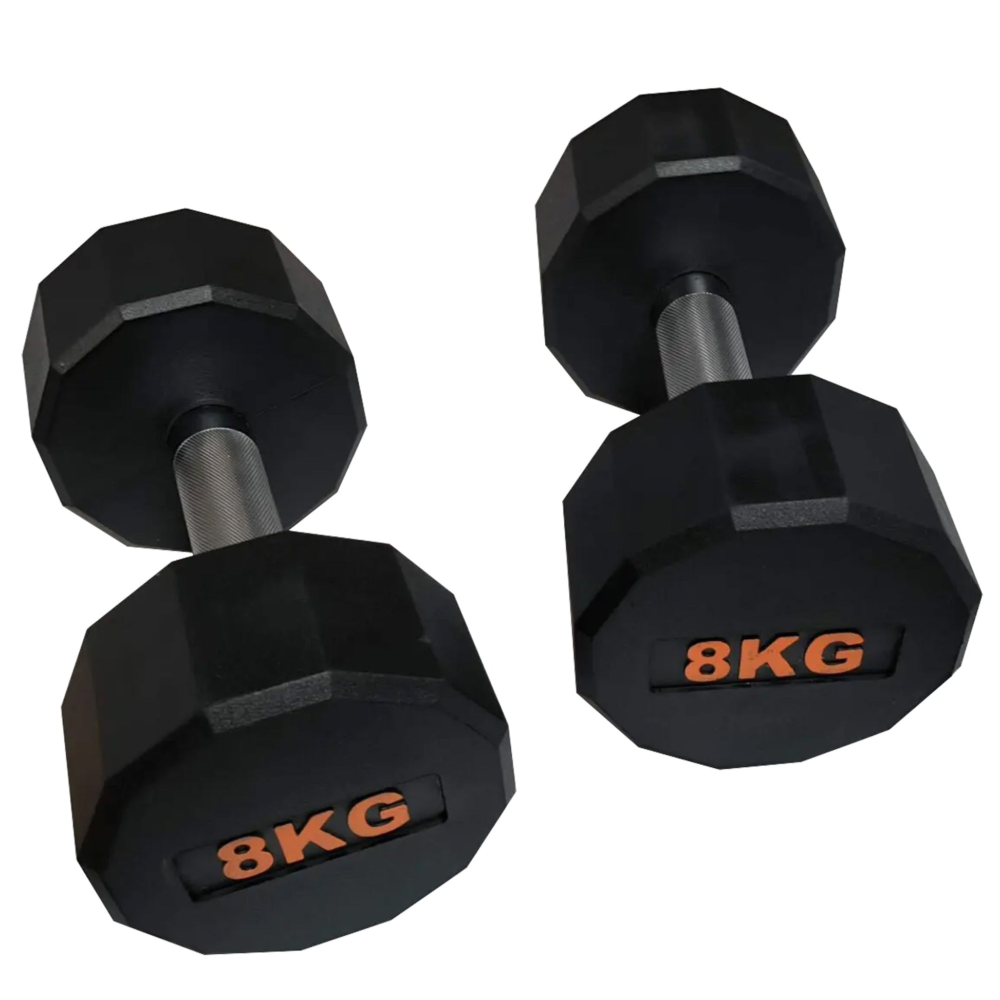 Hex Dumbbells with Rubber Coating, Anti-Roll Design, Knurled Grip for Strength Training – Space-Saving Free Weights for Home Gym and Studio Use