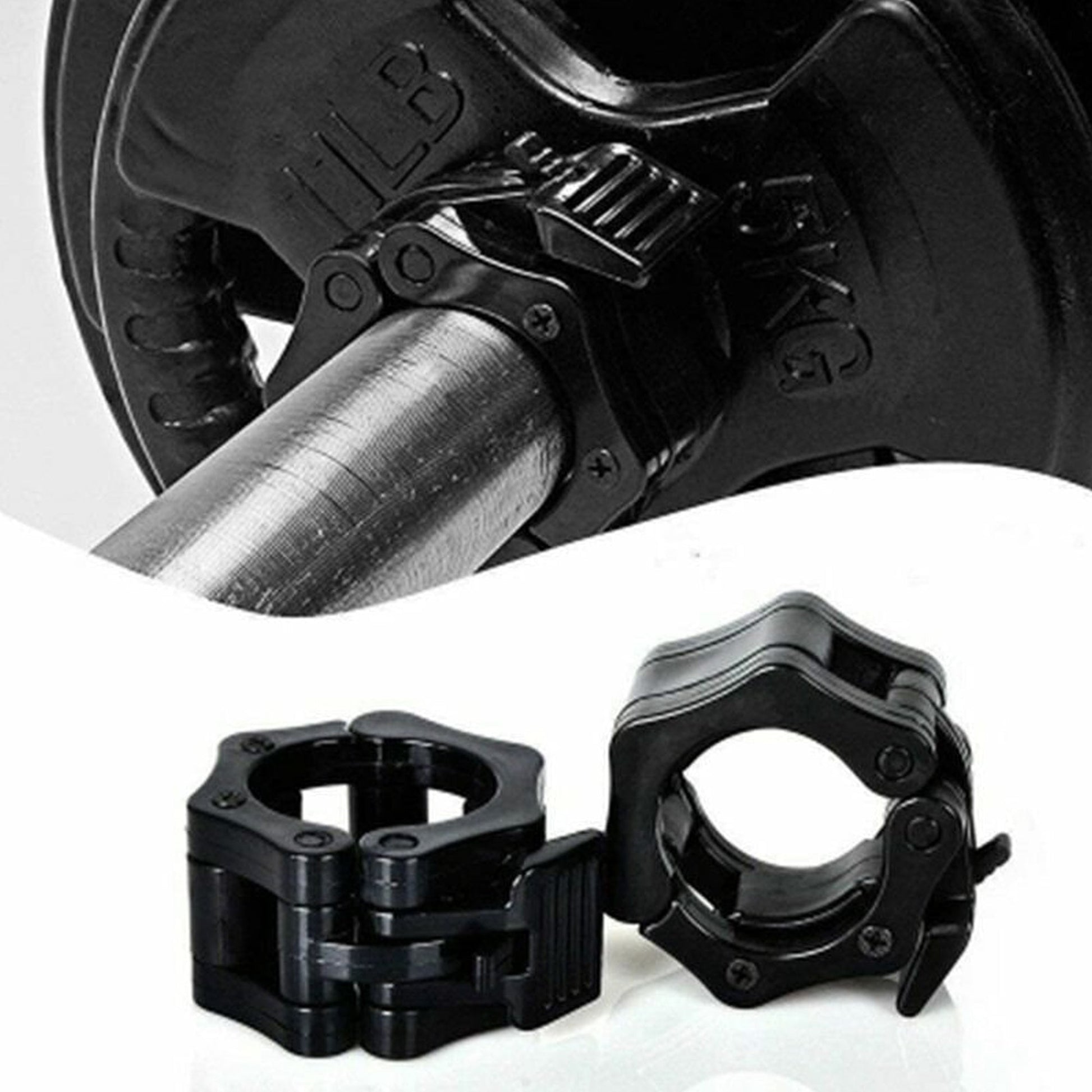 Quick-Lock Barbell Collars – 2" Olympic Weight Clips, Heavy-Duty ABS, Anti-Slip Rubber, Fast Lever Clamp for CrossFit & Home Gym Strength Training