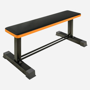 Flat Weight Bench with Dumbbell Rack – Steel Frame, Powder‑Coated, 500kg Capacity, Strength Training Bench for Home Gym