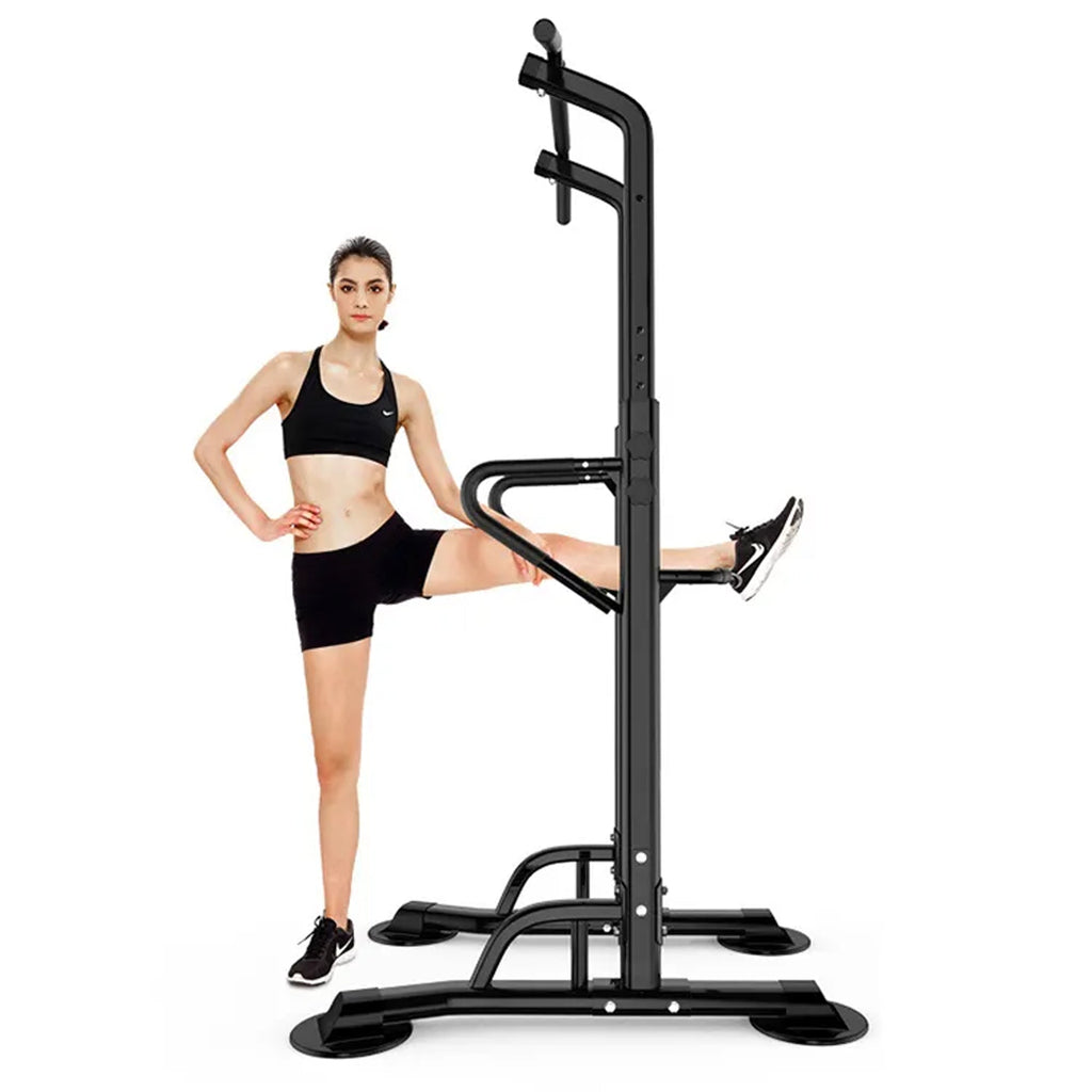 Compact Pull-Up & Dip Tower – Durable Steel Build, Adjustable Height, Cushioned Rests for Upper Body Training at Home