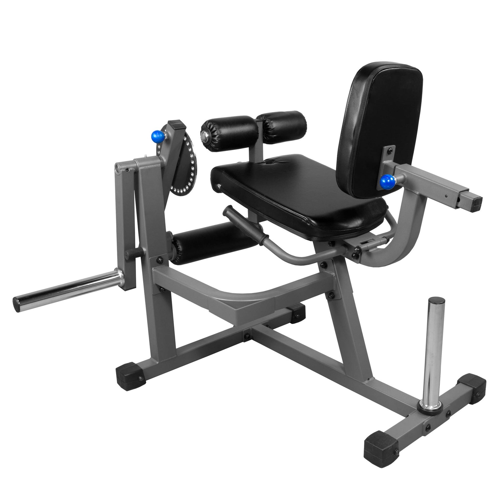 Plate‑Loaded Leg Extension & Curl Machine, Steel Frame with Adjustable Seat & Backrest, Padded Rollers, Heavy‑Duty Home Gym Quad‑Hamstring Isolator