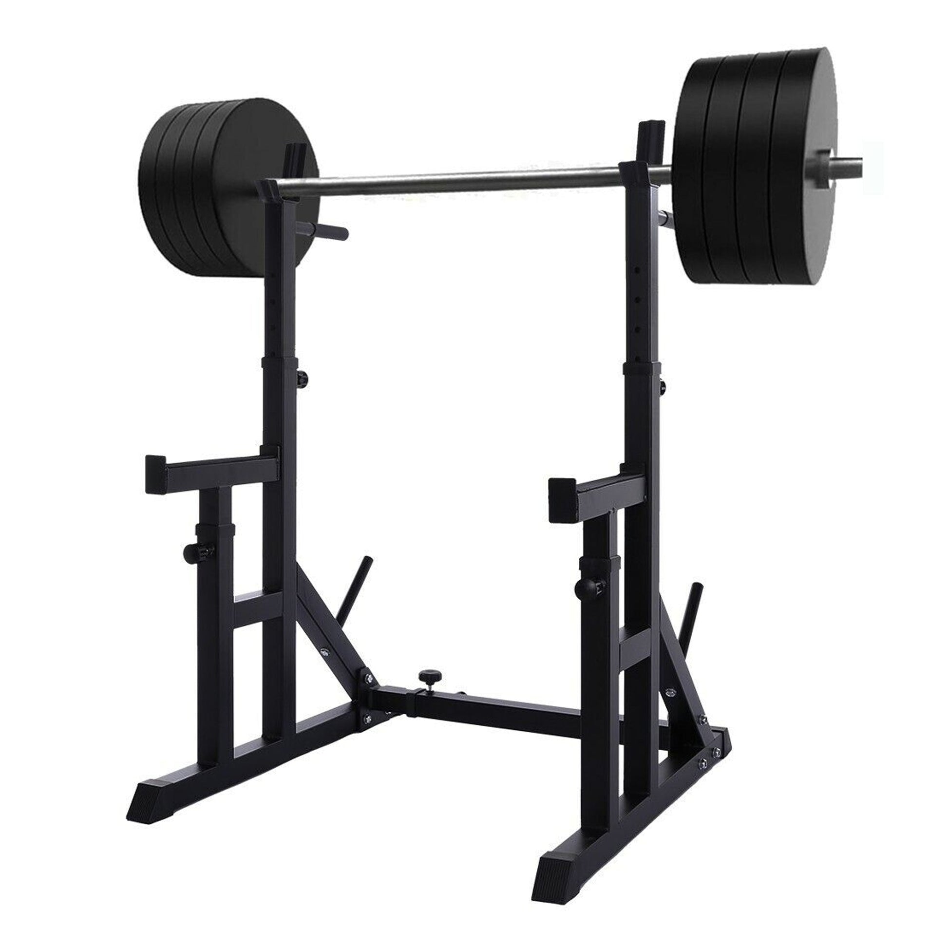 Elevate Home Workouts with a Heavy-Duty Barbell Stand | Adjustable Rack for Squats, Bench Press, Dips & More | Built-In Spotters for Strength Training Support