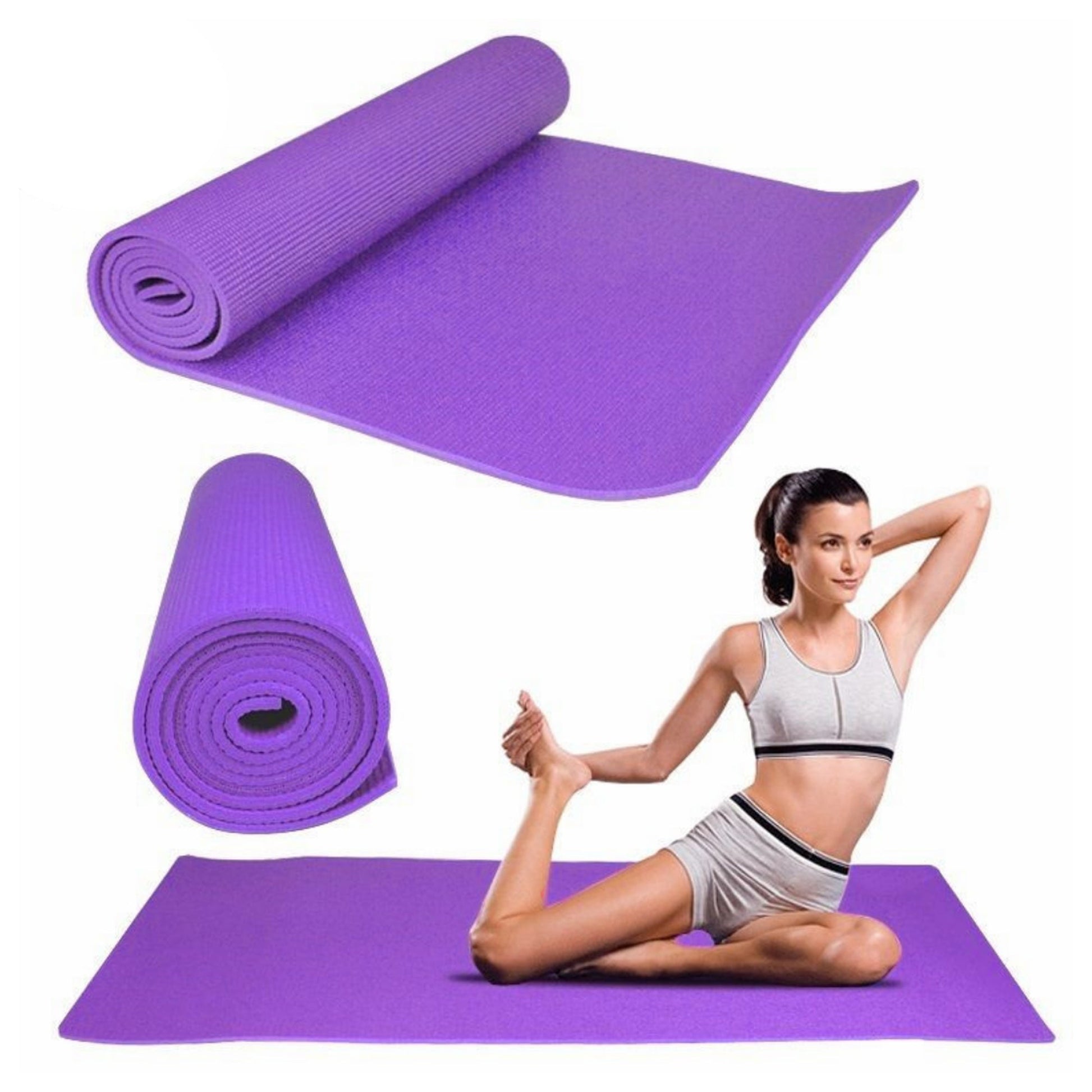 15mm Extra Thick Non-Slip Yoga Mat – Eco-Friendly NBR Foam with Carry Strap for Pilates, HIIT, Stretching & Home Gym Workouts