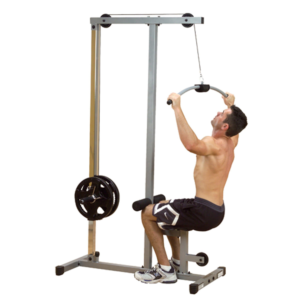 Elevate Strength Training with Lat Pulldown & Pulley Machine - Heavy Steel Build, Adjustable Seat - Versatile Cable System for Home Gym Fitness